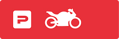 Designated parking area for motorcycles